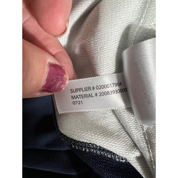 Lauren Ralph Lauren Navy & White Jogger Pants L/XL Drawstring Waist Cotton Blend - Picture 7 of 10